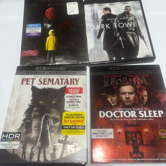 Stephen King 4K Ultra Bundle w Doctor Sleep, IT, Pet Sematary, & Dark Tower. - Picture 1 of 6